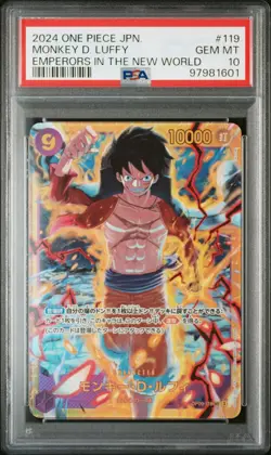 2024 ONE PIECE JPN EMPERORS IN THE NEW WORLD #119 MONKEY D. LUFFY PSA 10 - Image 1