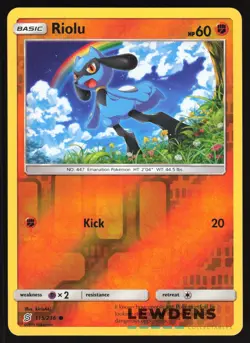 Riolu - 115/236 - Reverse Holo Common - Unified Minds - Pokemon Card - Image 1
