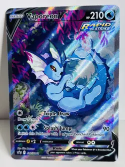 Vaporeon V | SWSH181 | Black Star Promo | FULL ART | Pokemon Card - Image 2