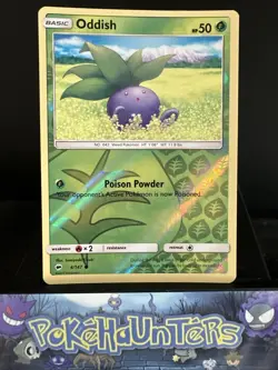Pokemon Card Oddish 4/147 Burning Shadows Reverse Holo Rare NM - Image 1
