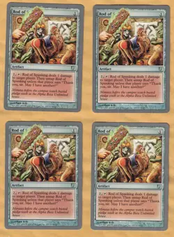 4x Rod of Spanking (Unhinged, Uncommon, English, 2004) NM MTG 4 - Image 1