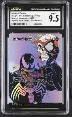 INFERNAL GRASP Marvel Eternal Foil Mythic CGC 9.5 Spider Man MTG [Nostalgium] - Image 1