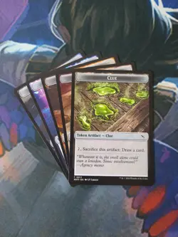 Full Set of 5 Clue Tokens - All Arts | 7% Off 2+ | Karlov Manor | NM | MTG - Image 1