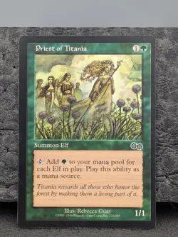 LP - Priest of Titania - Urza's Saga - Magic The Gathering Lightly Played Eng - Image 1