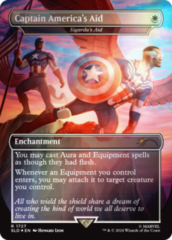 Near Mint x 1 Captain America's Aid - Sigarda's Aid - Rainbow Foil Secret Lair D - Image 1