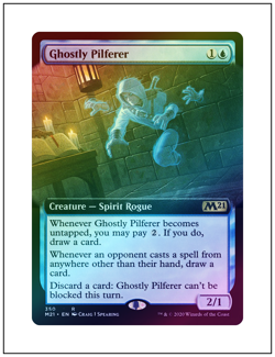 1x Ghostly Pilferer, Foil Extended Art, Magic, MTG NM - Image 1