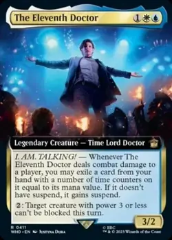 MTG The Eleventh Doctor - Foil - Extended Art, Doctor Who, Lightly Played, Engli - Image 1