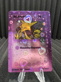 Balakazam (Alakazam) 65/151 - Heart Holo Pokidoki First Edition Fan Art Pokemon - Image 1