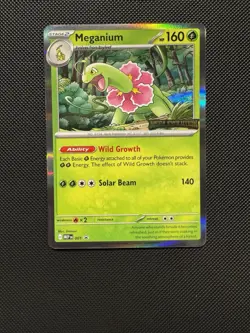 Pokemon TCG (prerelease) Meganium MEP 001 Promo ME01: Mega Evolution Promo NM - Image 1