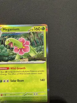 Pokemon TCG (prerelease) Meganium MEP 001 Promo ME01: Mega Evolution Promo NM - Image 3