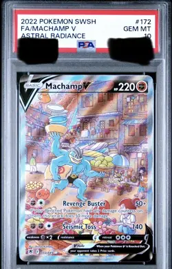 Machamp V 172/189 Astral Radiance Pokemon PSA 10 - Image 1