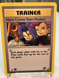 Vintage 1st Edition Black Star Rare Team Rocket Pokemon Card - Image 1