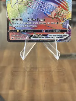 Pokemon TCG Sword & Shield Lapras VMAX 203/202 Secret Rare Rainbow Holo Card - Image 3