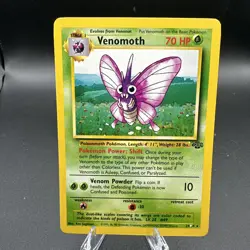 Pokemon TCG Jungle Set Venomoth Unlimited #29/64 Non Holo Rare 1999 WOTC VTG - Image 1