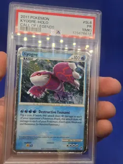2011 Pokemon Call of Legends Kyogre SL6 Shiny Holo Rare PSA 1 POOR MARKED POP 10 - Image 2