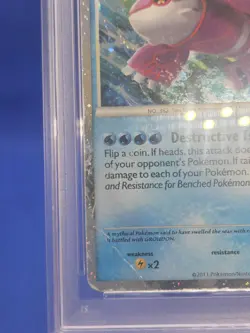 2011 Pokemon Call of Legends Kyogre SL6 Shiny Holo Rare PSA 1 POOR MARKED POP 10 - Image 5
