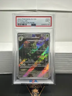 2023 Pokemon SV1 Scovillain Illustration Rare #202 PSA 9 Mint Scarlet & Violet - Image 1