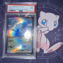 Pokemon TCG Mew EX Paldean Fates S&V PSA 9 Mint Graded Slab 232/091 (Bubble Mew) - Image 1