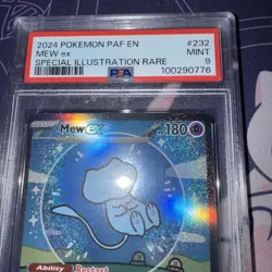 Pokemon TCG Mew EX Paldean Fates S&V PSA 9 Mint Graded Slab 232/091 (Bubble Mew) - Image 3