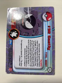 GASTLY #92 Pokemon Card TCG Topps TV Animation - Image 2
