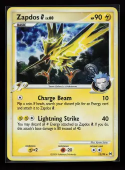 Zapdos G 12/99 Holo Rare Arceus Pokemon Card - Image 1