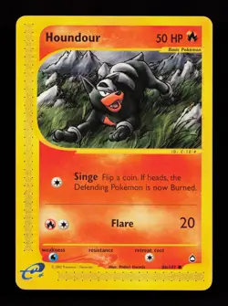 Houndour 86/147 Common Aquapolis Pokemon Card - Image 1