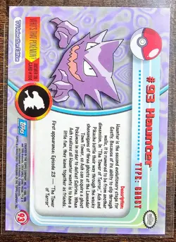 2000 Pokemon TV Animation Edition - Holo Foil card 93 Haunter - Image 2