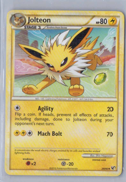 2010 Pokemon HeartGold SoulSilver Undaunted UD Jolteon 28/90 Uncommon - Image 1