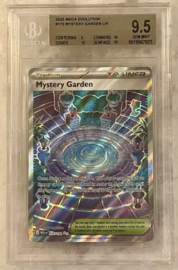 Mystery Garden 172/132 Me01: Mega Evolution Holo BGS 9.5 Pokemon GRADED - Image 1