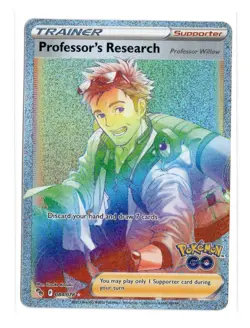 Professor's Research 084/078 Pokemon Go Rainbow Secret Rare Supporter TCG 2022 - Image 1