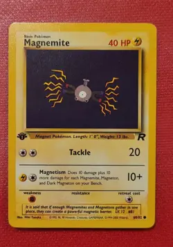 Pokemon Card - Team Rocket 60/82 - MAGNEMITE **1st Edition very sharp card - Image 1