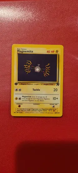 Pokemon Card - Team Rocket 60/82 - MAGNEMITE **1st Edition very sharp card - Image 2