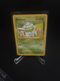 Bulbasaur Base Set 44/102 - Vintage WOTC Pokemon Card - LP/NM - Image 1