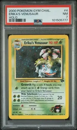 2000 POKEMON GYM CHALLENGE #4 ERIKA'S VENUSAUR HOLO PSA 7 (5777) - Image 1