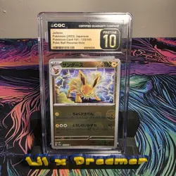 Jolteon 135/165 Pokeball Holo JAPANESE CGC PRISTINE 10 Pokemon 151 - Image 1