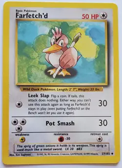 Pokemon - Base Set 1st Edition - Farfetch'd 27/102 - Image 1