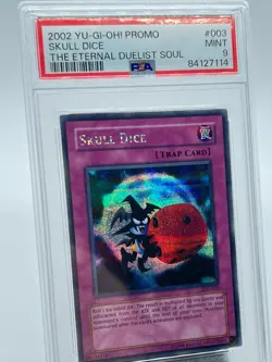 Yugioh! Skull Dice EDS-003 Secret Rare Promo PSA 9 - Image 1