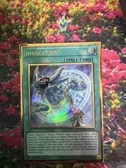 YuGiOh! - Invocation MGED-EN044 Premium Gold Rare 1st Edition Near Mint - Image 1