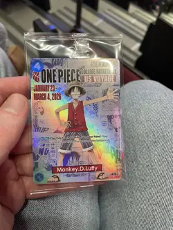 One Piece Monkey D. Luffy US Voyage College Basketball Card Rutgers IN HAND - Image 1