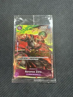 Roronoa Zoro P-045 Pre-Release Winner Stamped OP-06 Promo One Piece *sealed* - Image 1