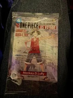 🔥🏀One Piece Monkey D Luffy College Basketball Card Rutgers Collab🔥🏀 - Image 1