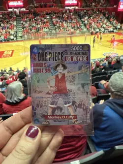 One Piece Monkey D. Luffy College Basketball Promo Card Brand New - Unopened - Image 1
