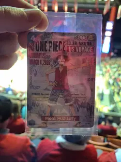 One Piece College Basketball US Voyage Luffy Card IN HAND - UNOPENED - Image 1