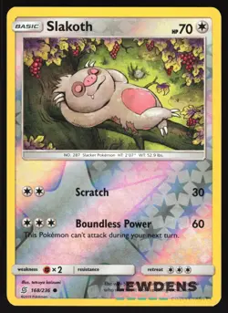 Slakoth - 168/236 - Reverse Holo Common - Unified Minds - Pokemon Card - Image 1
