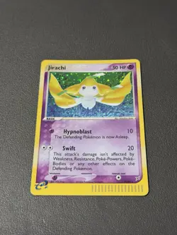 Pokemon Jirachi 97/95 EX Team Magma vs Team Aqua Holo Card EX/NM Condition - Image 1
