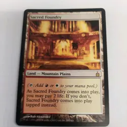 1x Sacred Foundry Ravnica: City of Guilds Magic the Gathering Card MTG NEAR MINT - Image 1