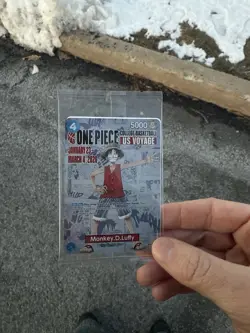 One Piece Monkey D. Luffy US Voyage College Basketball Card Rutgers 1/23 IN HAND - Image 1