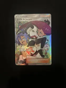 Pokemon TCG Jessie & James Trainer Full Art Ultra Rare Card 68/68 Hidden Fates - Image 1