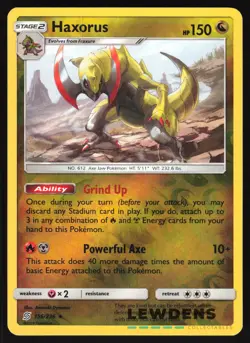 Haxorus - 156/236 - Reverse Holo Holo Rare - Unified Minds - Pokemon Card - Image 1