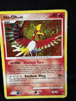 Pokemon TCG Ho-Oh Secret Wonders Cosmos Holo Rare Card 10/132 MP+ Swirl - Image 3